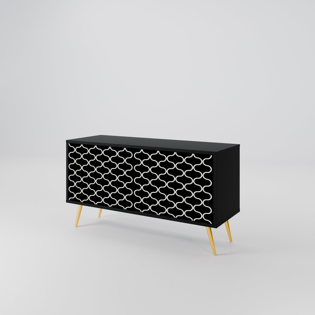 TESSELATED BLACKNESS Kompaktní dvoudveřový TV stolek