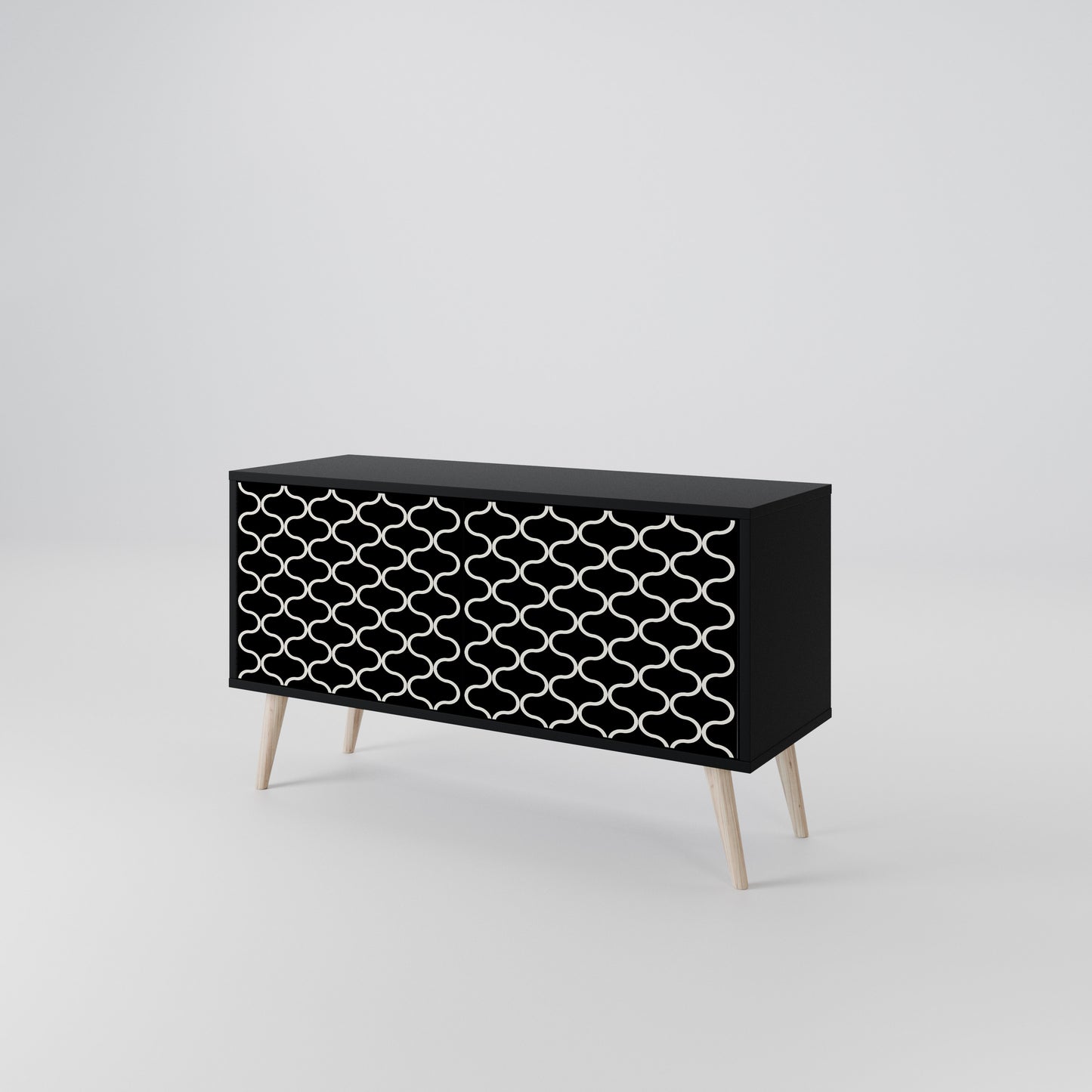 TESSELATED BLACKNESS Kompaktní dvoudveřový TV stolek
