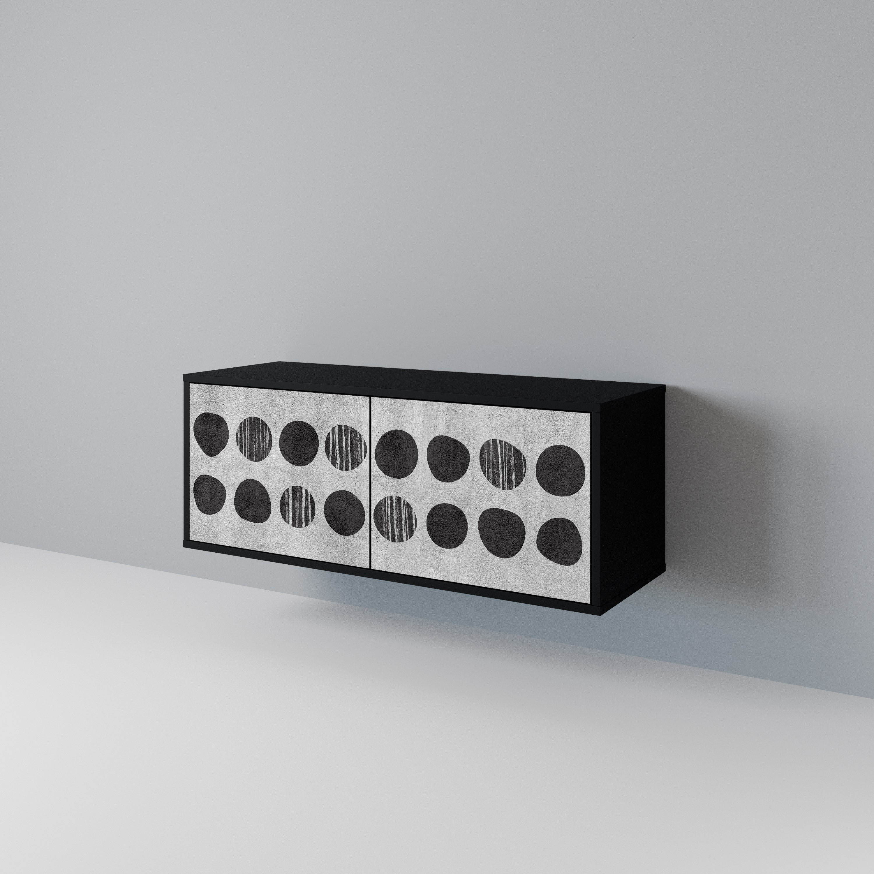 GHOSTLY GRADIENTS Kompaktní dvoudveřový TV stolek