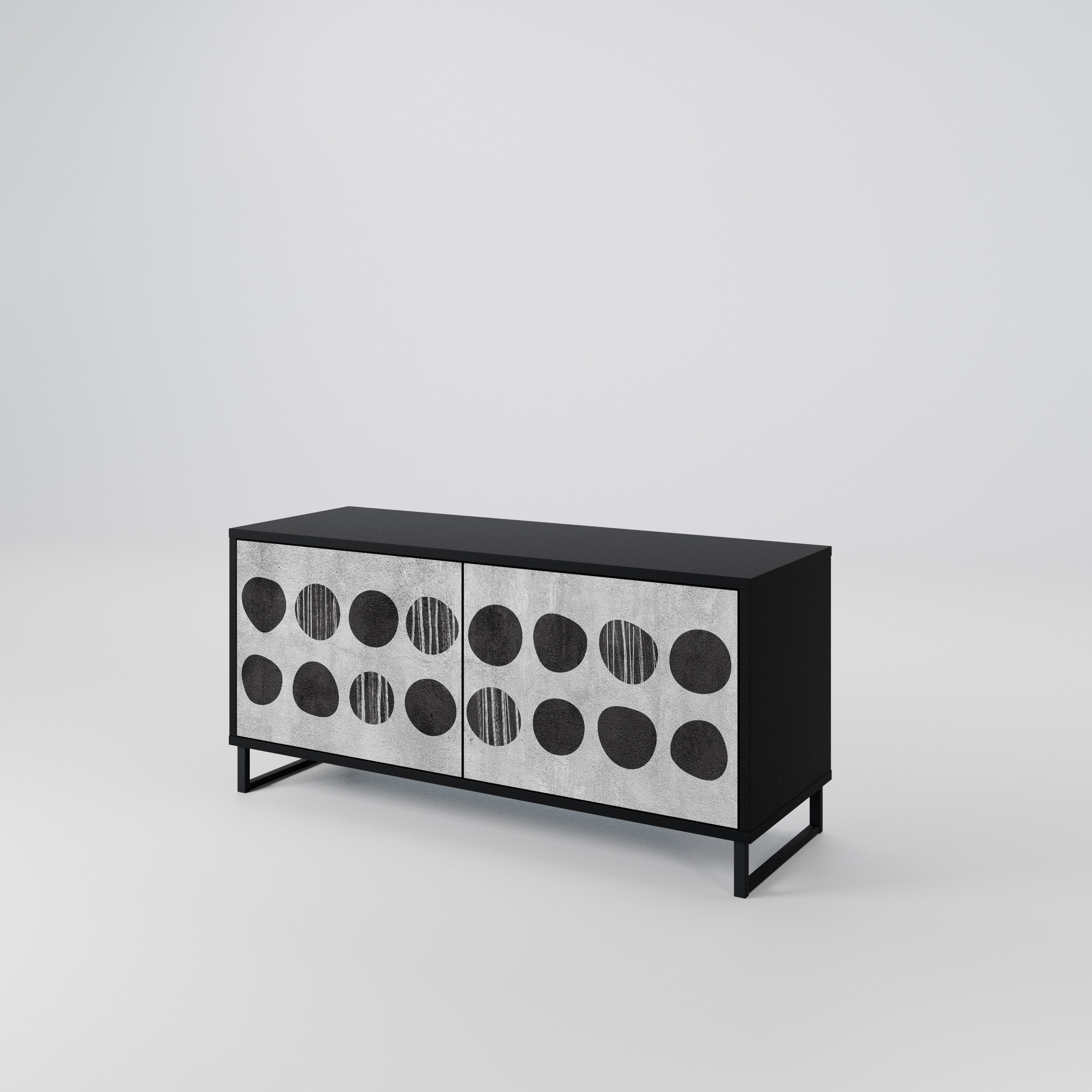 GHOSTLY GRADIENTS Kompaktní dvoudveřový TV stolek