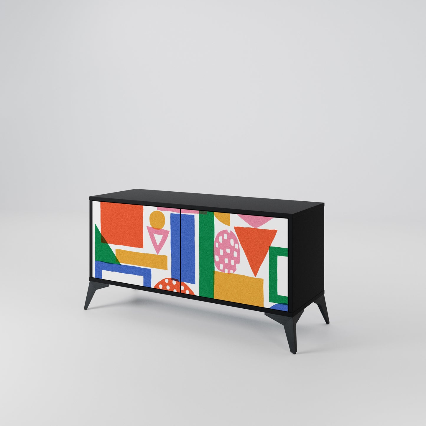GEOMETRIC GLIMMER Kompaktní dvoudveřový TV stolek