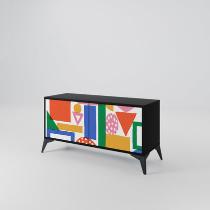 GEOMETRIC GLIMMER Kompaktní dvoudveřový TV stolek
