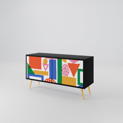 GEOMETRIC GLIMMER Kompaktní dvoudveřový TV stolek