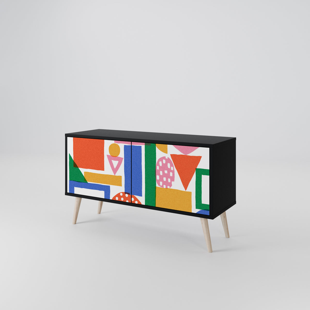 GEOMETRIC GLIMMER Kompaktní dvoudveřový TV stolek