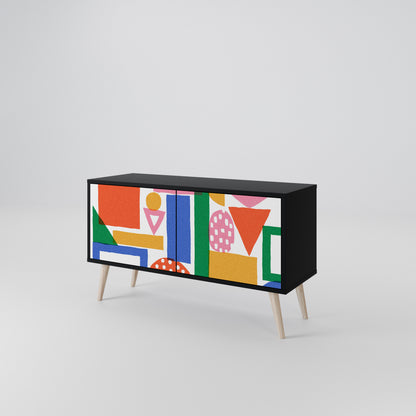 GEOMETRIC GLIMMER Kompaktní dvoudveřový TV stolek