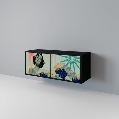 KANAGAWA BEAUTY Kompaktní dvoudveřový TV stolek