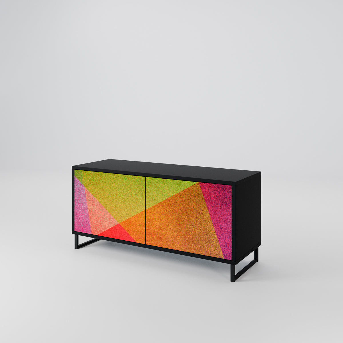 VIVID GEOMETRY Kompaktní dvoudveřový TV stolek