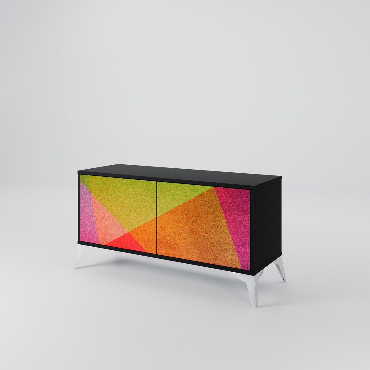 VIVID GEOMETRY Kompaktní dvoudveřový TV stolek
