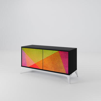 VIVID GEOMETRY Kompaktní dvoudveřový TV stolek