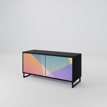 BRIGHT GEOMETRY Kompaktní dvoudveřový TV stolek
