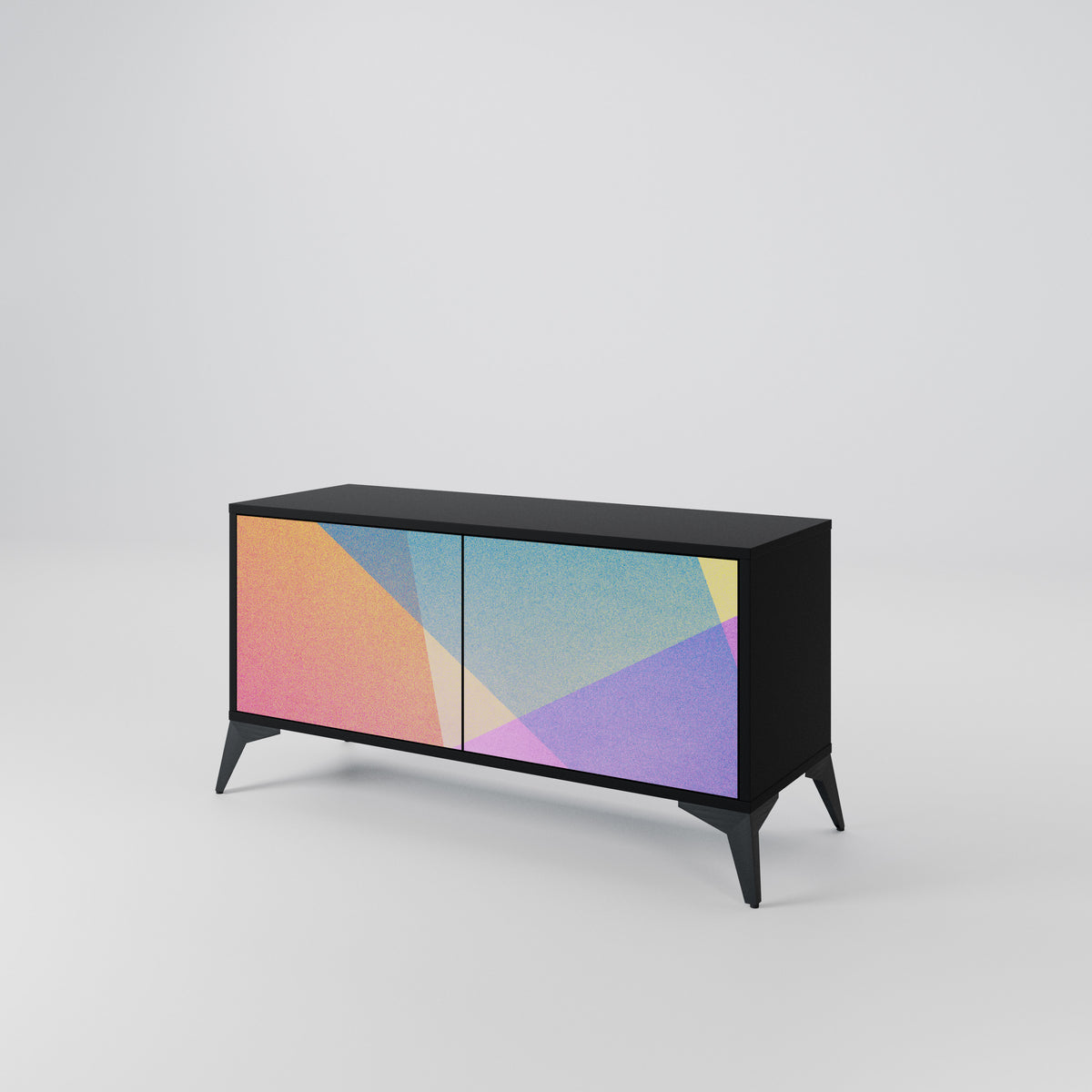 BRIGHT GEOMETRY Kompaktní dvoudveřový TV stolek