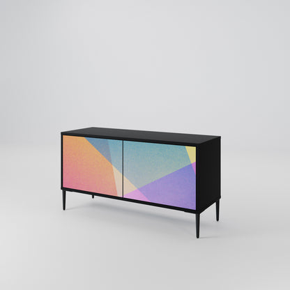BRIGHT GEOMETRY Kompaktní dvoudveřový TV stolek