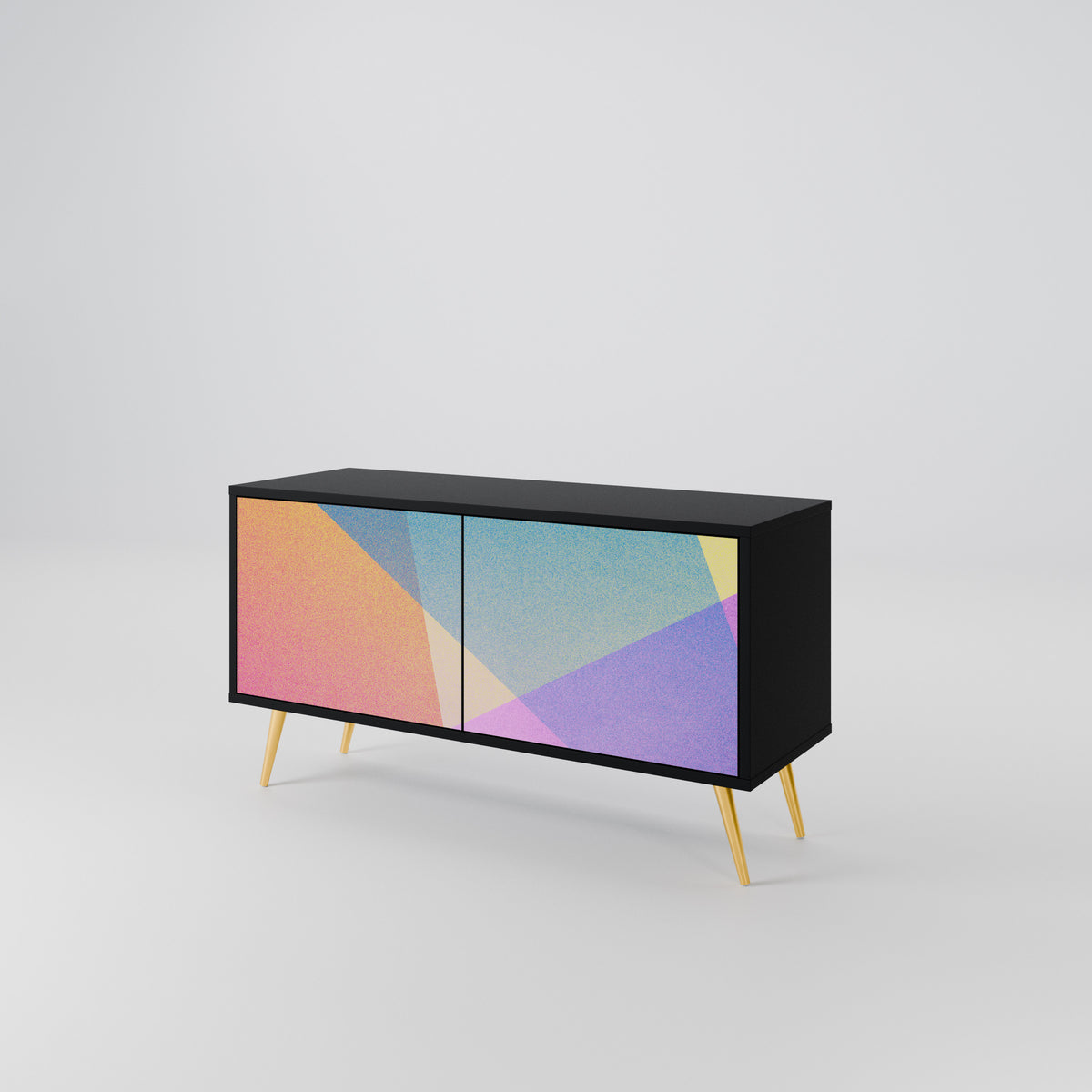 BRIGHT GEOMETRY Kompaktní dvoudveřový TV stolek