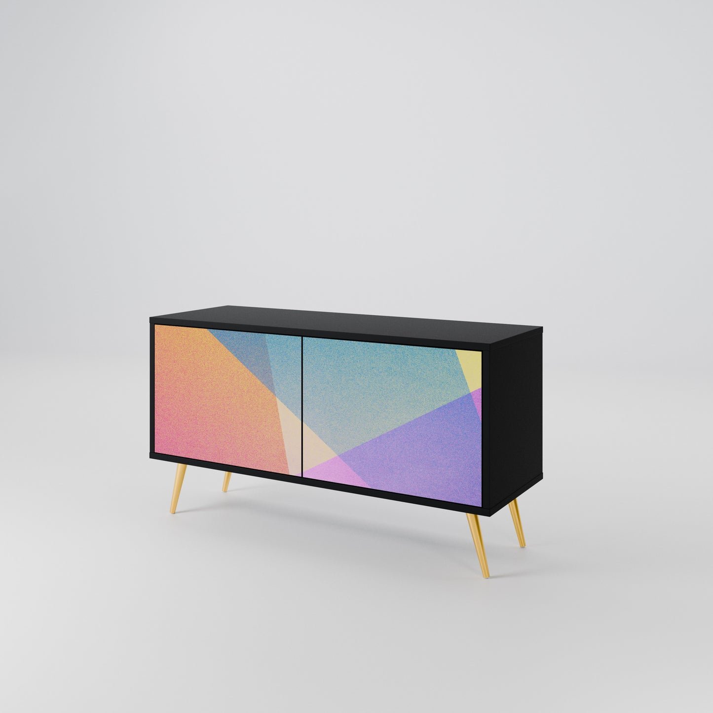 BRIGHT GEOMETRY Kompaktní dvoudveřový TV stolek
