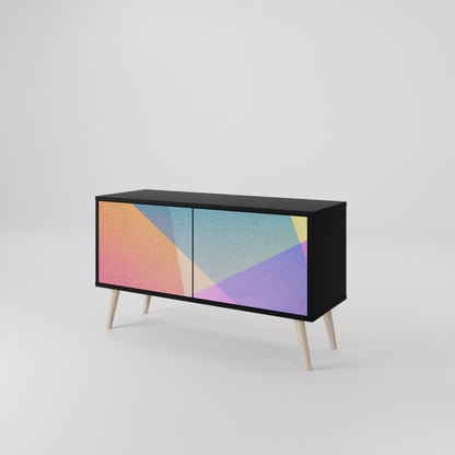 BRIGHT GEOMETRY Kompaktní dvoudveřový TV stolek