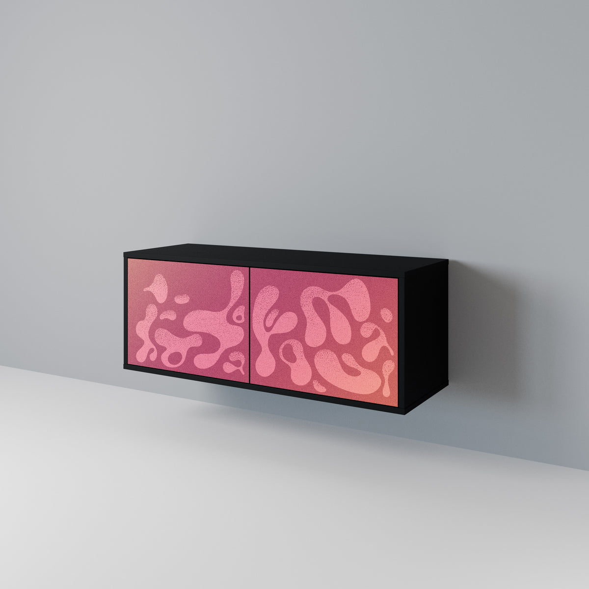 IRREGULAR PINK Kompaktní dvoudveřový TV stolek