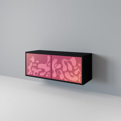IRREGULAR PINK Kompaktní dvoudveřový TV stolek