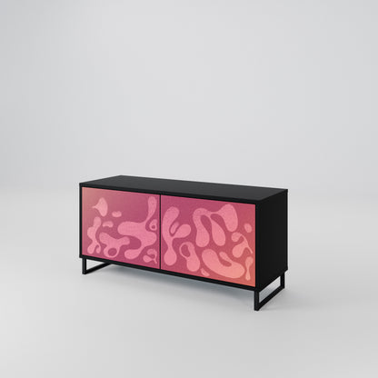 IRREGULAR PINK Kompaktní dvoudveřový TV stolek