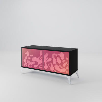 IRREGULAR PINK Kompaktní dvoudveřový TV stolek