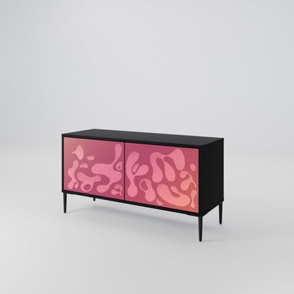IRREGULAR PINK Kompaktní dvoudveřový TV stolek