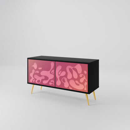 IRREGULAR PINK Kompaktní dvoudveřový TV stolek
