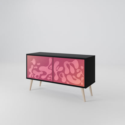 IRREGULAR PINK Kompaktní dvoudveřový TV stolek