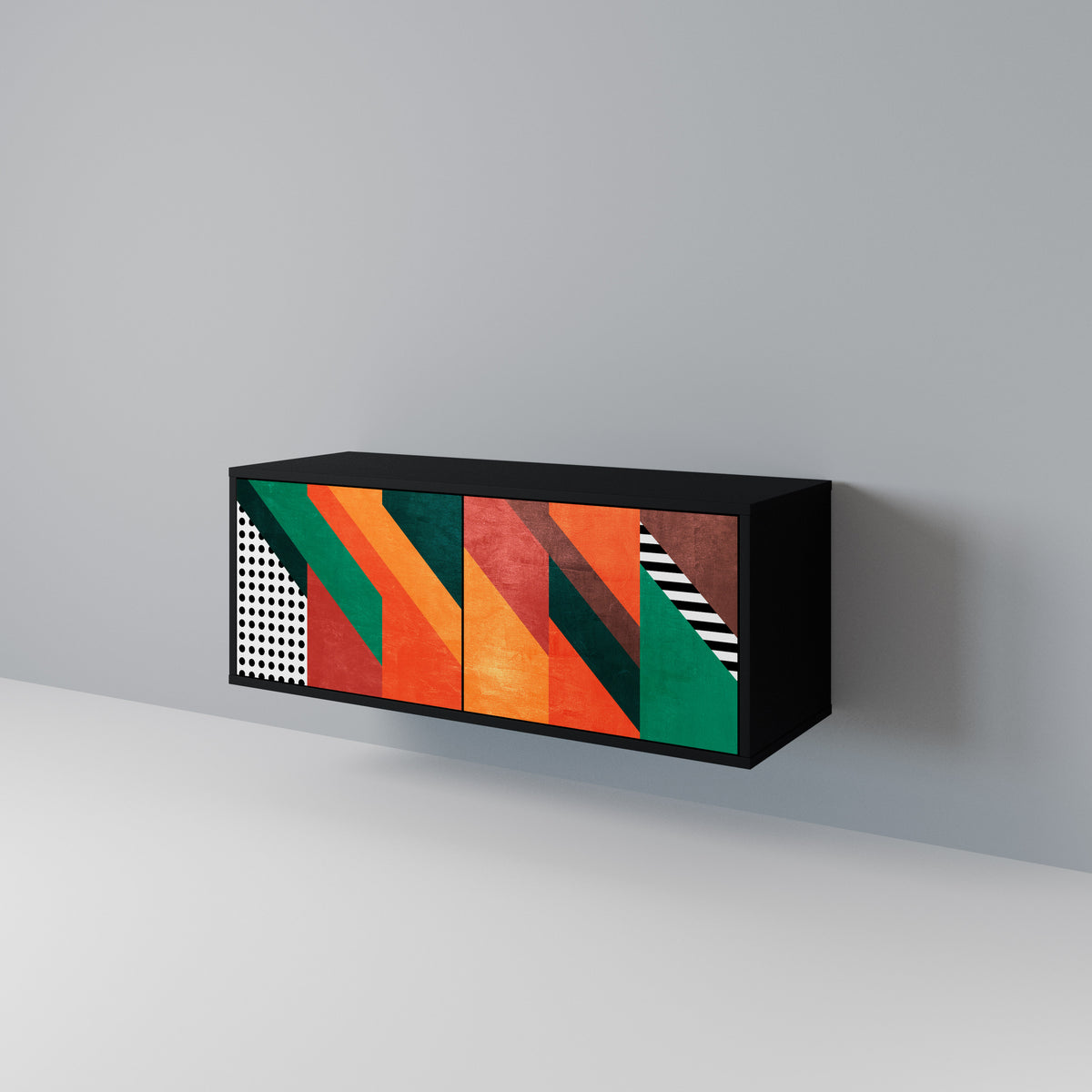 MAKESHIFT ARTISTRY Kompaktní dvoudveřový TV stolek