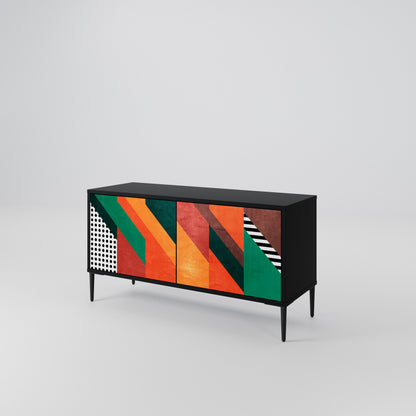 MAKESHIFT ARTISTRY Kompaktní dvoudveřový TV stolek