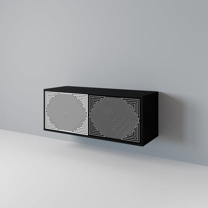 POLYGON ILLUSION Kompaktní dvoudveřový TV stolek