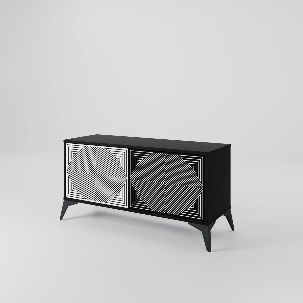 POLYGON ILLUSION Kompaktní dvoudveřový TV stolek