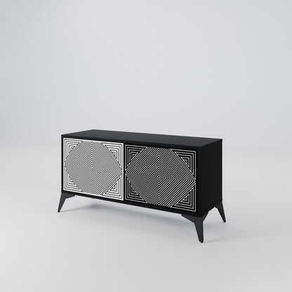POLYGON ILLUSION Kompaktní dvoudveřový TV stolek