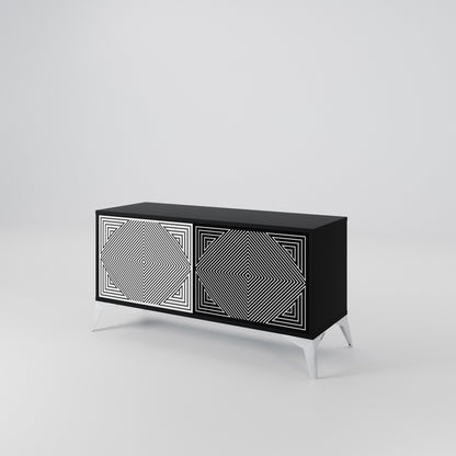 POLYGON ILLUSION Kompaktní dvoudveřový TV stolek