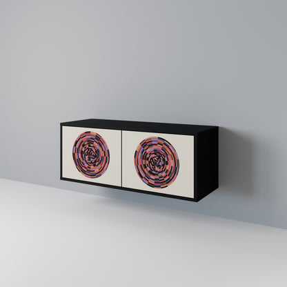 BROWN CIRCLES Kompaktní dvoudveřový TV stolek