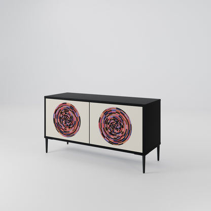 BROWN CIRCLES Kompaktní dvoudveřový TV stolek