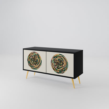 GREEN CIRCLES Kompaktní dvoudveřový TV stolek