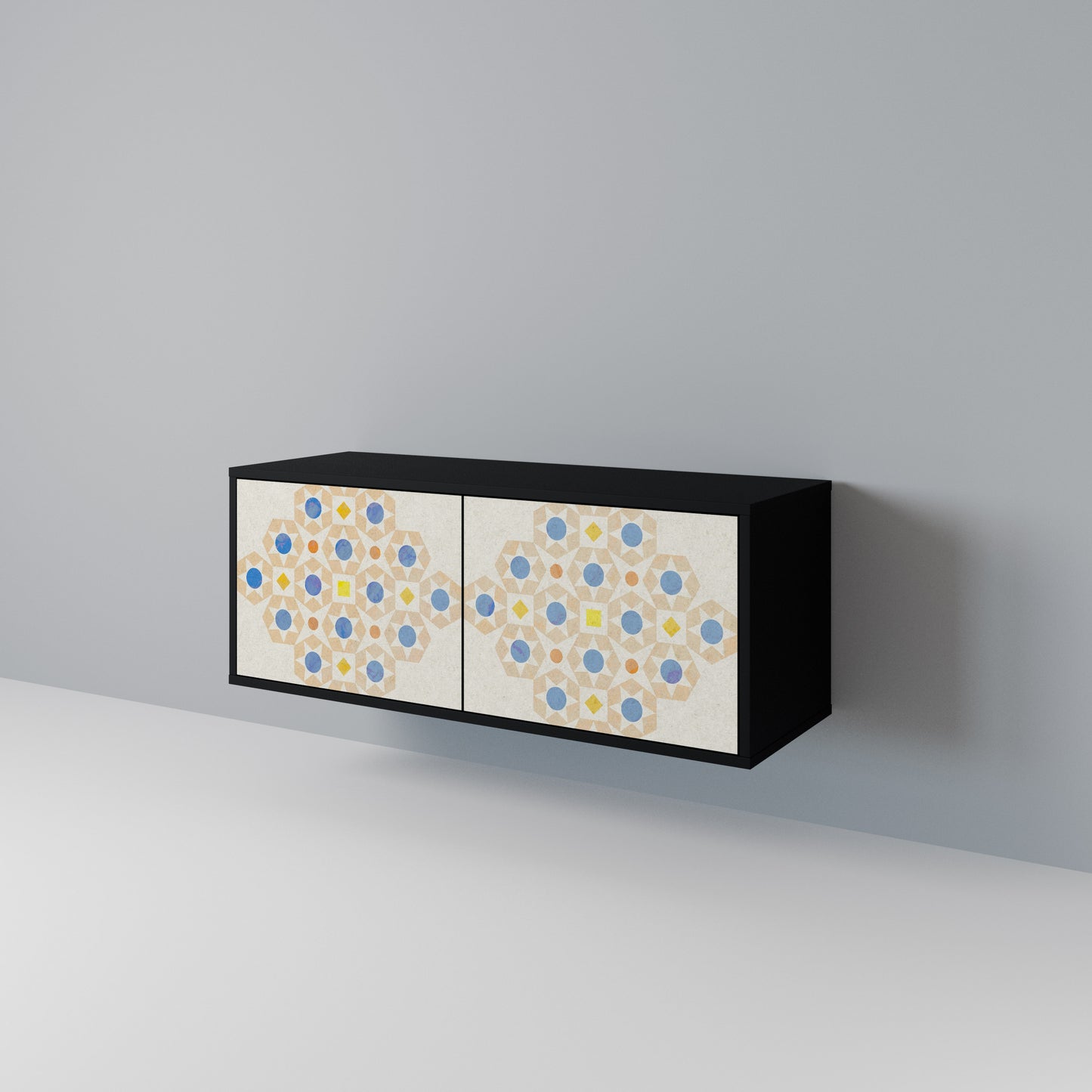 PATTERNED PRISM Kompaktní dvoudveřový TV stolek