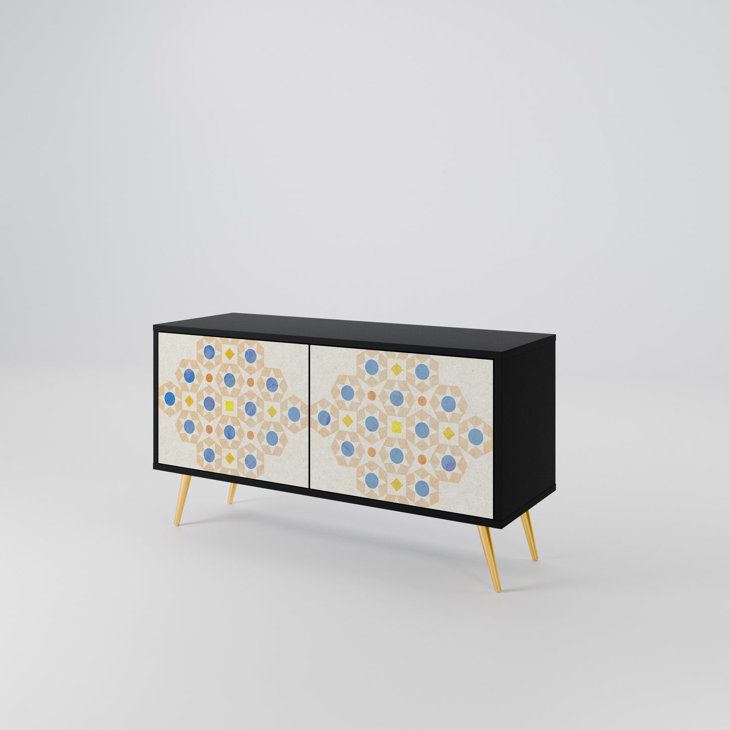 PATTERNED PRISM Kompaktní dvoudveřový TV stolek