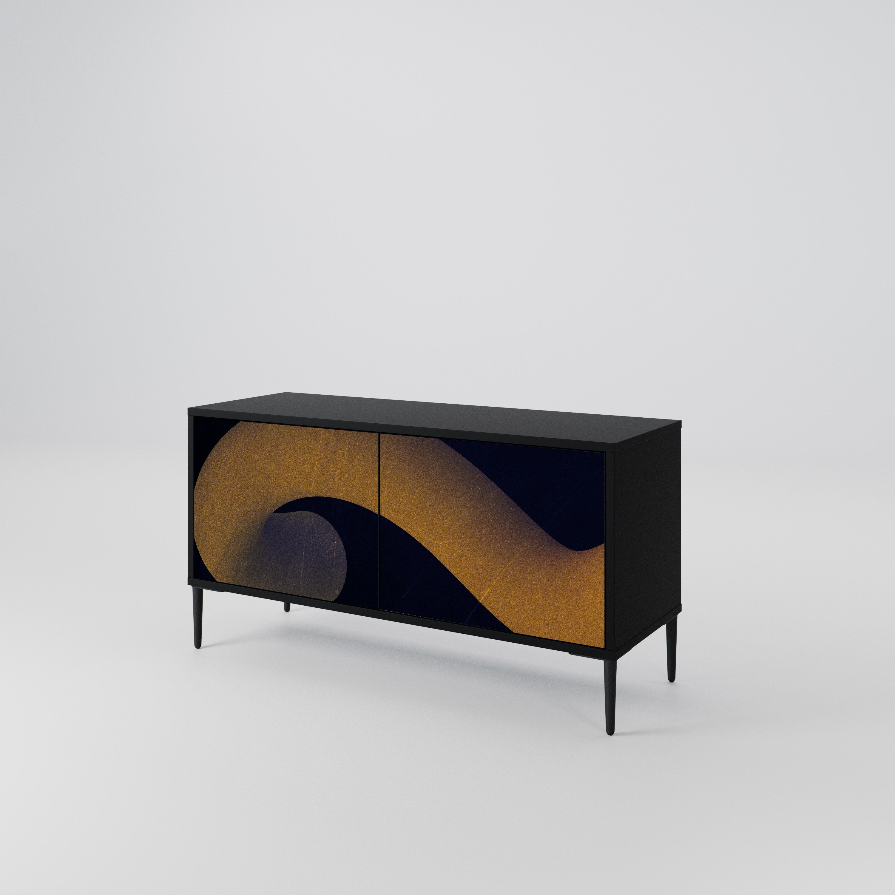 HOLLOW TIME Compact 2-Door TV Cabinet