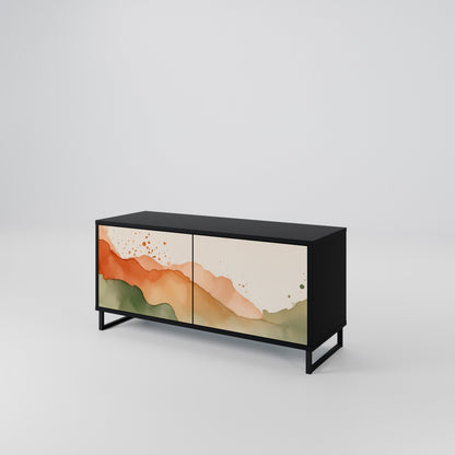 WATERCOLOUR PEAKS Kompaktní dvoudveřový TV stolek