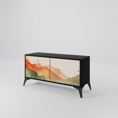 WATERCOLOUR PEAKS Kompaktní dvoudveřový TV stolek