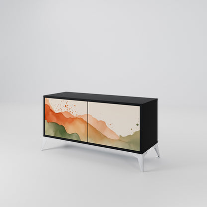 WATERCOLOUR PEAKS Kompaktní dvoudveřový TV stolek