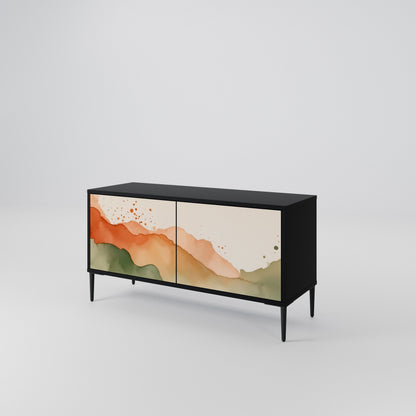 WATERCOLOUR PEAKS Kompaktní dvoudveřový TV stolek