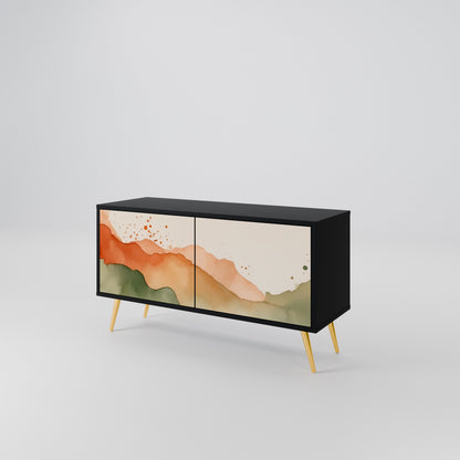 WATERCOLOUR PEAKS Kompaktní dvoudveřový TV stolek