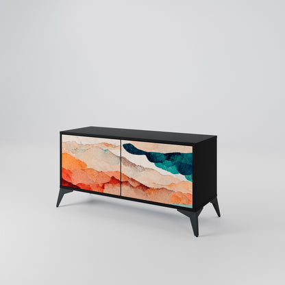 ABSTRACT LANDSCAPE Kompaktní dvoudveřový TV stolek