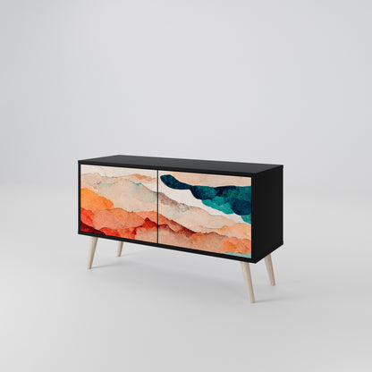 ABSTRACT LANDSCAPE Kompaktní dvoudveřový TV stolek