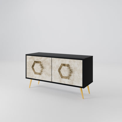 HEXAGONAL SHAPES Kompaktní dvoudveřový TV stolek