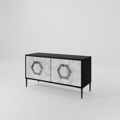 HEXAGONAL FIGURES Kompaktní dvoudveřový TV stolek