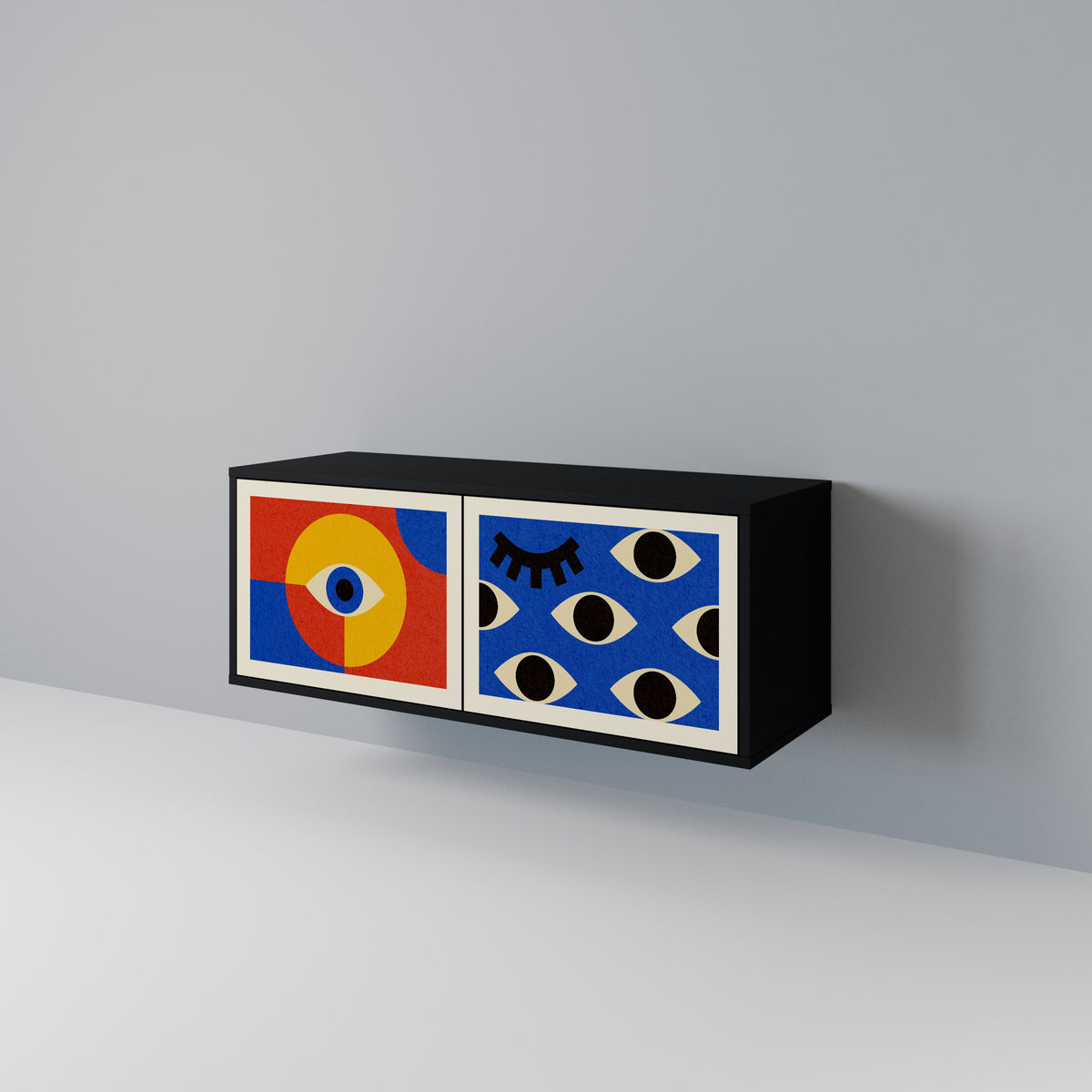 GEOMETRIC EYES Kompaktní dvoudveřový TV stolek