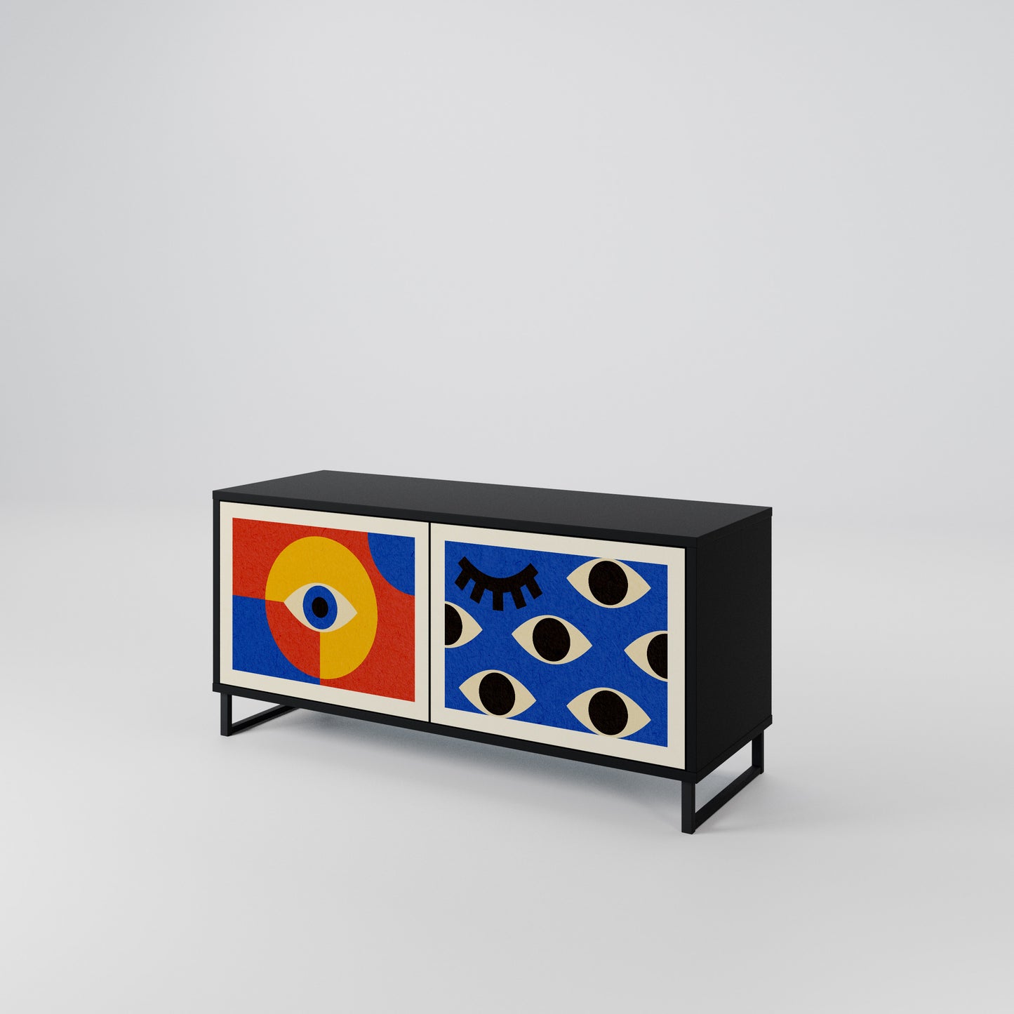 GEOMETRIC EYES Kompaktní dvoudveřový TV stolek