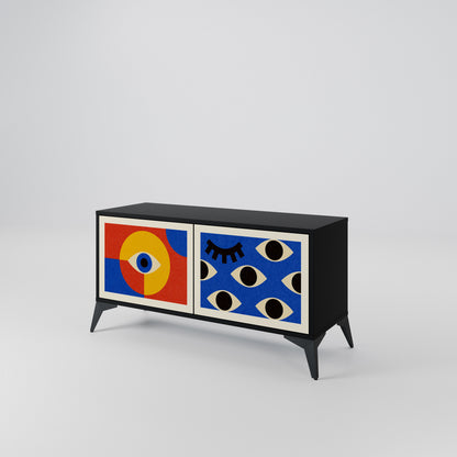GEOMETRIC EYES Kompaktní dvoudveřový TV stolek